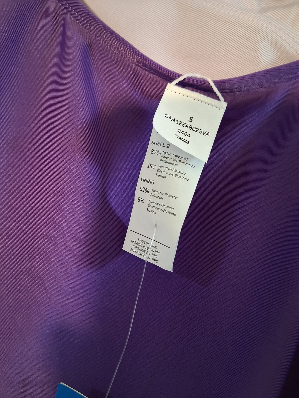CUPSHE Purple Two-Tone One-Shoulder One Piece Swimsuit - Picture 7 of 8